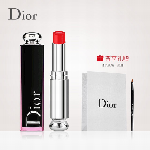 >Dior迪奥黑管固体唇膏唇釉口红瘾诱超模漆光740正品官方旗舰店