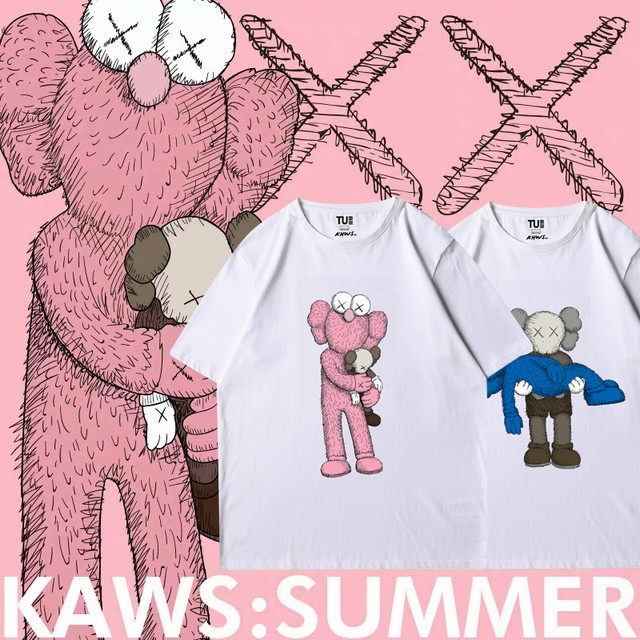 >KAWS X联名芝麻街印花短袖男女情侣装T恤潮官方官网旗舰店優衣庫