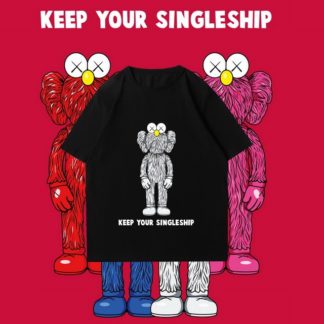 >KAWS X联名芝麻街第二弹短袖男女情侣装T恤潮官方网旗舰店優衣庫