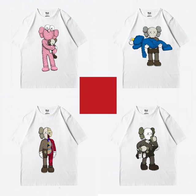 >KAWS X联名芝麻街卡通短袖男女情侣装T恤潮官方官网旗舰店優衣庫